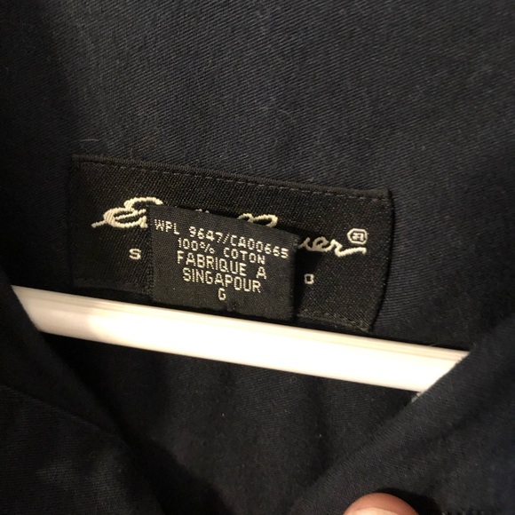 Eddie Bauer Black L/S button down w/ chest pocket - Picture 3 of 7